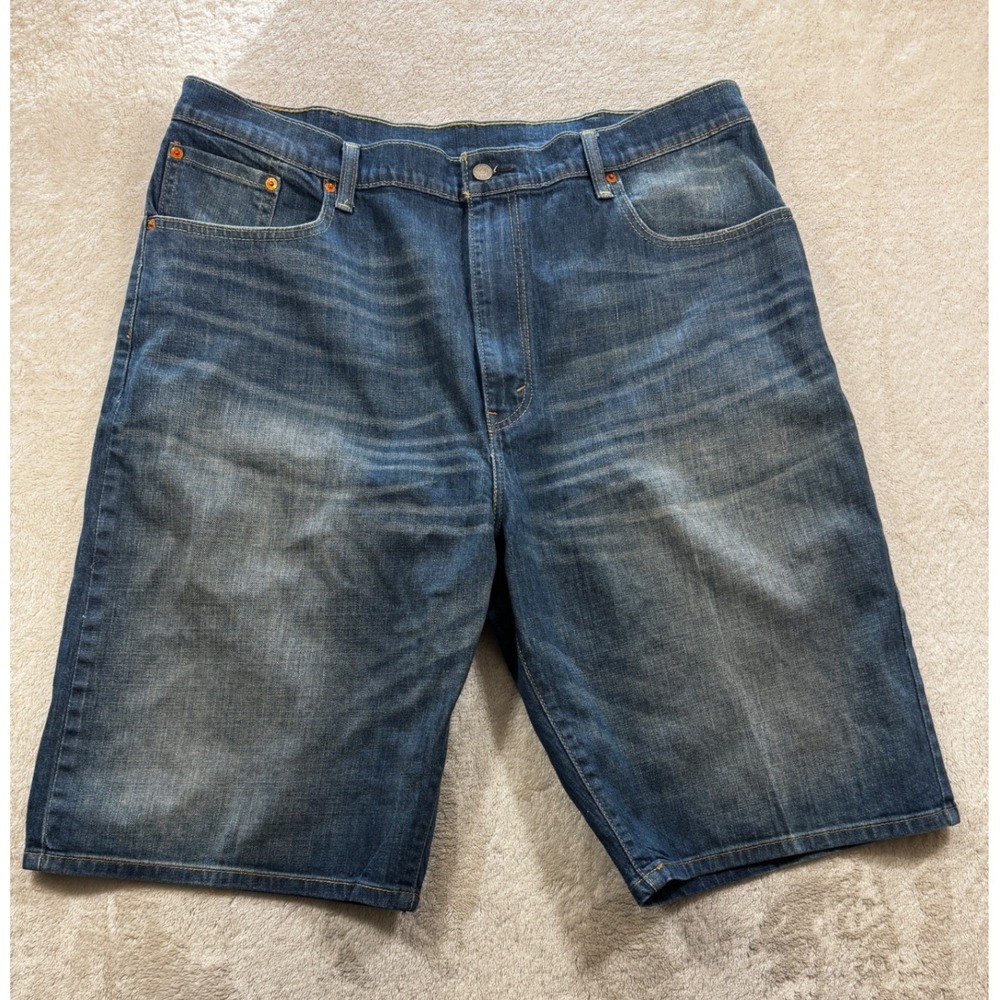 Levi's Mens 569 Loose Straight Stretch Blue Denim Shorts 40 Meas: 40x12